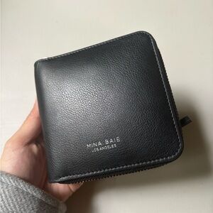 Mina Baie Black Leather Wallet